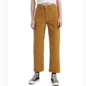 LEVIS WOMEN'S CORDUROY RIBCAGE STRAIGHT ANKLE SZ 24 X 27